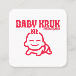 Rolig Baby Kruk Philadelphia Premium  Fyrkantigt Visitkort
