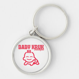 Rolig Baby Kruk Philadelphia Premium Rund Silverfärgad Nyckelring
