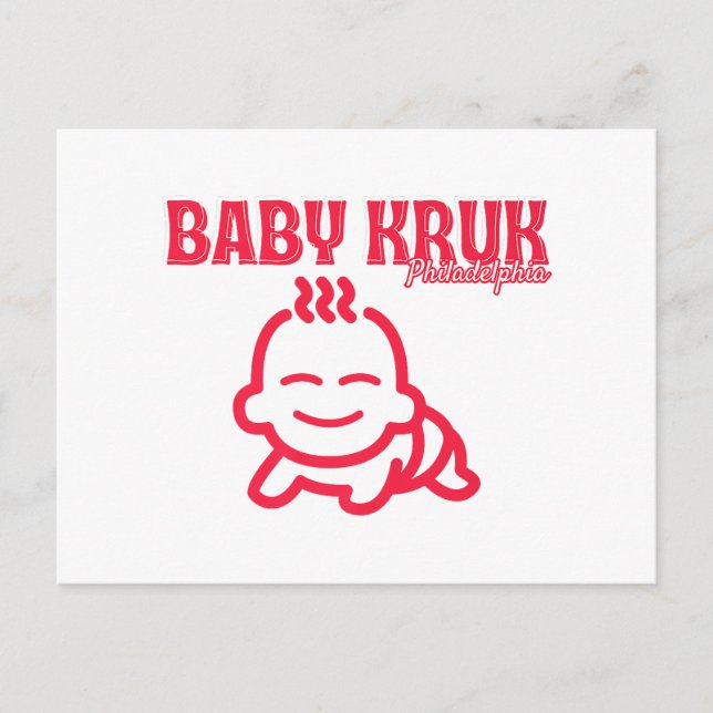 Rolig Baby Kruk Philadelphia Premium  Vykort (Framsida)