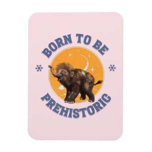 Rolig Baby Mammut Förhistorisk Födelsedag Magnet