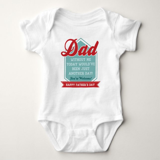 Rolig baby Onsie för fars dag T-shirt (Framsida)