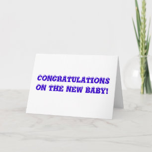 Rolig Baby Shower-kort - Grattis + brevbärare Kort