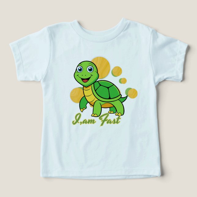 Rolig Baby T-shirt | jag är Snabb | (Design Framsida)