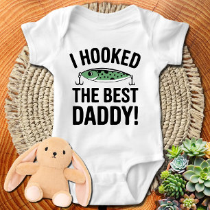 Rolig babyfiske Jag Kroka Pappan Bäst T Shirt