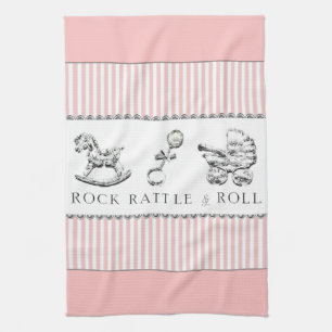 Rolig Babyflicka Kökshandduk