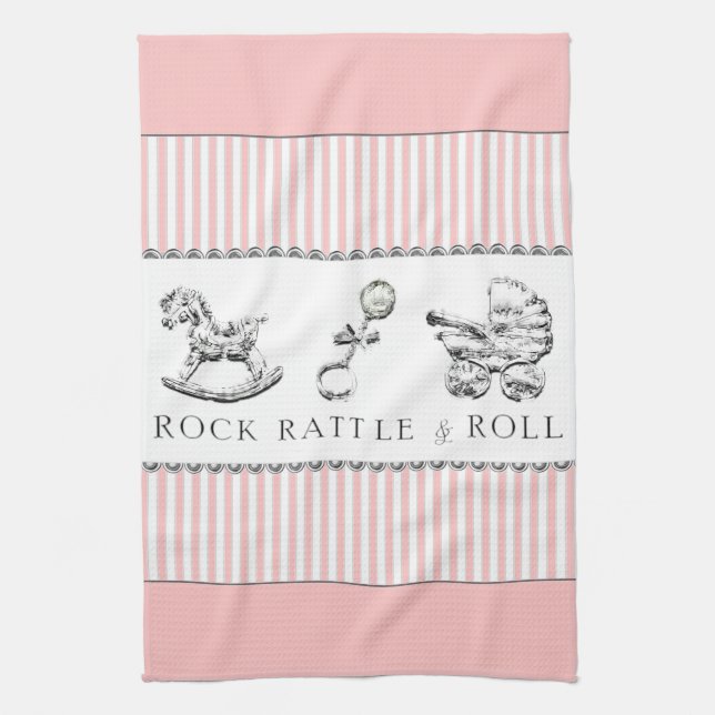 Rolig Babyflicka Kökshandduk (Vertikal)