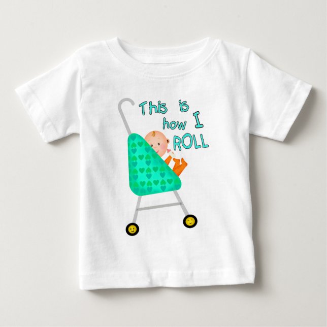 Rolig babyT-tröja/Bodysuit Tee Shirt (Framsida)