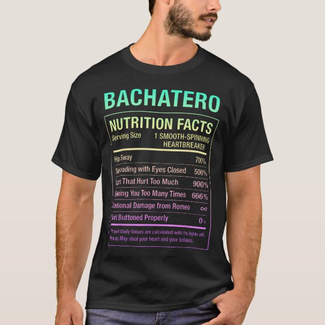 Rolig Bachatero Bachata Latin T Shirt (Framsida)