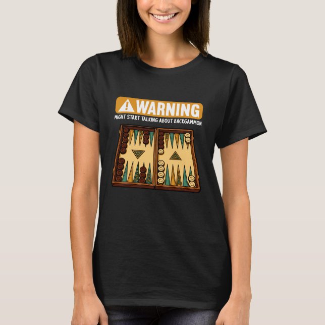 Rolig Backgammon T Shirt (Framsida)