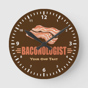 Rolig bacon Baconologist Rund Klocka