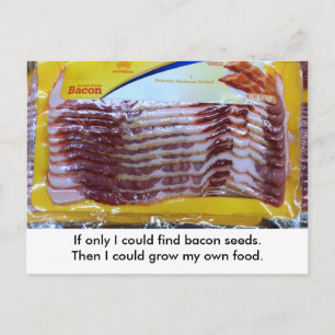 Rolig Bacon Mat Trädgård Postkort. Postcrossing Vykort