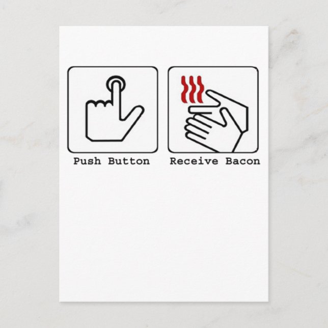 Rolig Bacon Torkare Vykort (Framsida)