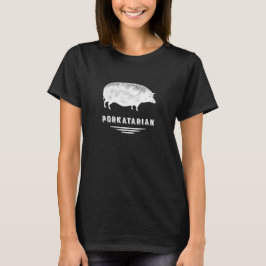 Rolig baconälskare gris för vintage - Porkatarian Tee Shirt