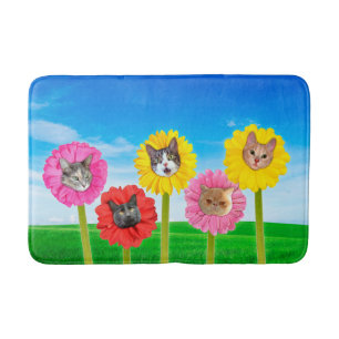 Rolig badmatta "för kattblomma" trädgård LOL Badrumsmatta