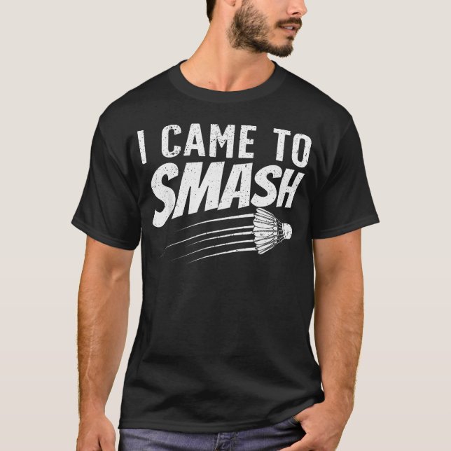 Rolig Badminton Badminton T Shirt (Framsida)