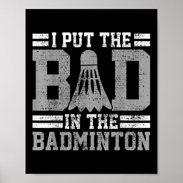 Rolig Badminton Citat Present För Spelare  Poster (Framsidan)