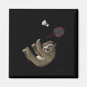 Rolig Badminton-design För Badmintonspelare Och S Magnet