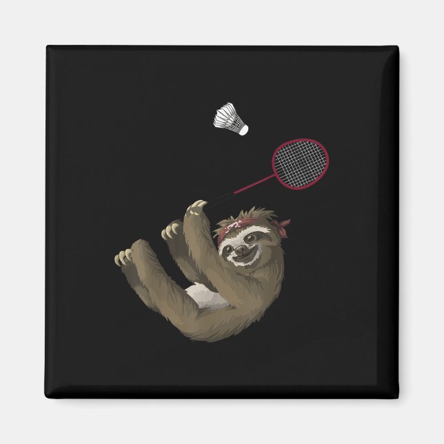 Rolig Badminton-design För Badmintonspelare Och S Magnet (Framsidan)