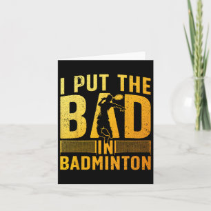 Rolig Badminton-design för män Kvinnor Barn Badmin Kort