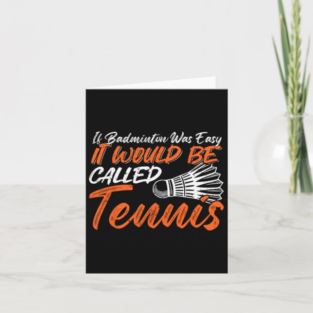 Rolig Badminton Humor Smash Shuttle Fågel Sport 5 Kort (Framsida)