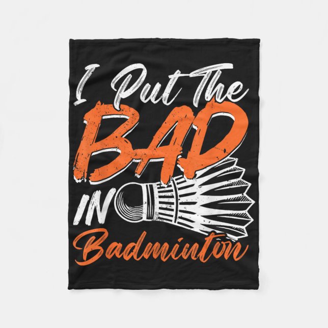 Rolig Badminton Humor Smash Shuttle Fågel Sport _ Fleecefilt (Framsidan)