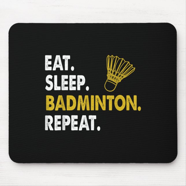 Rolig Badminton Shuttle Nyhets T-shirt  Musmatta (Framsidan)