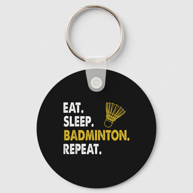 Rolig Badminton Shuttle Nyhets T-shirt  Nyckelring (Framsida)