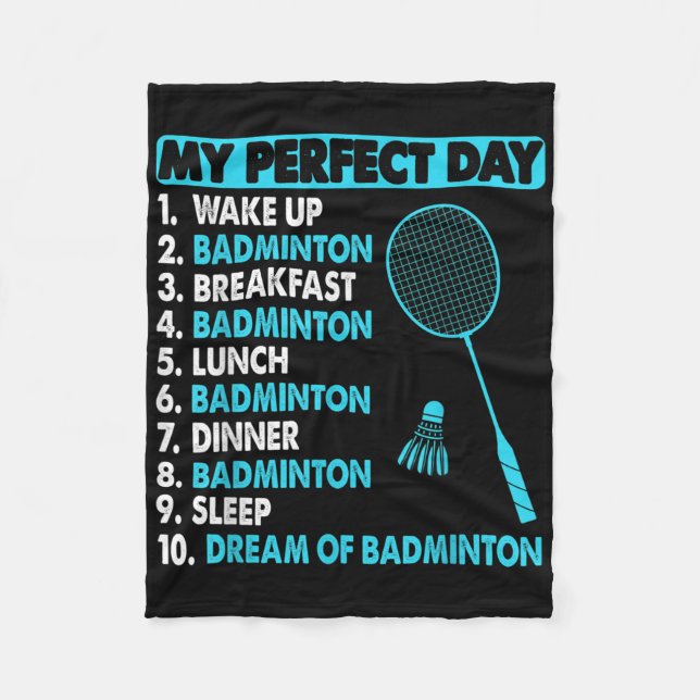 Rolig Badminton Shuttle Rackets Nyhet T-shirt  Fleecefilt (Framsidan)