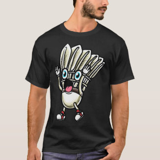 Rolig Badminton Shuttlecock Spelar Design Män Kvin T Shirt