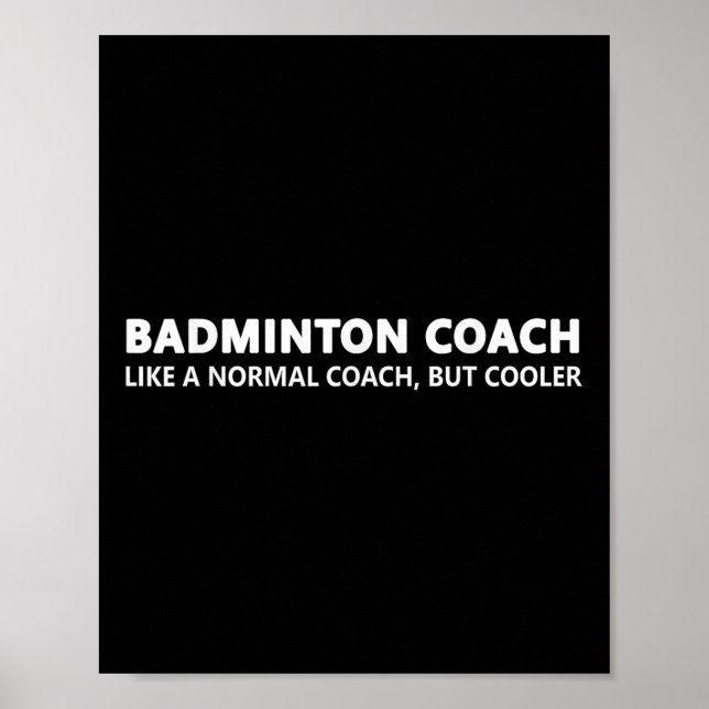 Rolig Badminton Tränare Definition Badminton Träna Poster (Framsidan)