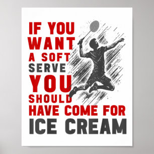 Rolig Badminton Tröja Män Kvinnor Badminton Spelar Poster