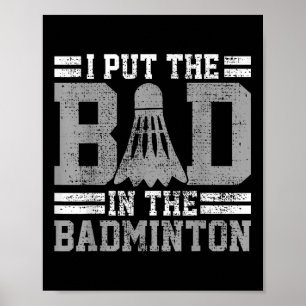 Rolig Badmintonpresent För Spelare Poster