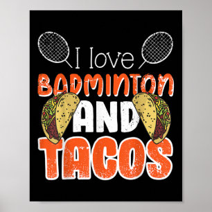 Rolig Badmintonpresentidé för Badmintonspelare Poster