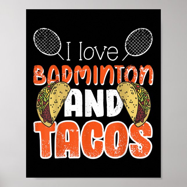 Rolig Badmintonpresentidé för Badmintonspelare  Poster (Framsidan)
