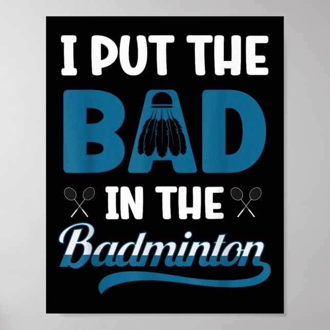 Rolig Badmintonspelare Badminton Shuttle Badminton Poster (Framsidan)
