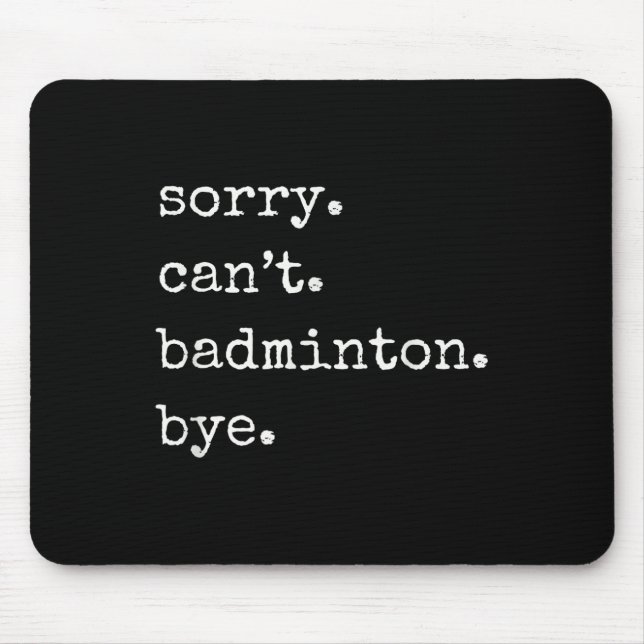 Rolig Badmintonspelare Ledsen Kan Inte Badminton H Musmatta (Framsidan)