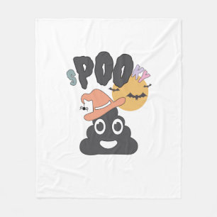 Rolig badrumshumor Halloween spöklik bajsdesign Fleecefilt
