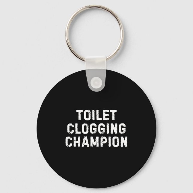Rolig badrumshumor Toalettstoppning Chamon  Nyckelring (Framsida)