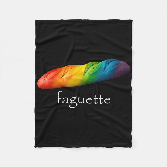 Rolig Baguette Regnbåge Faguette Lgbt Pride Månad Fleecefilt (Framsidan)