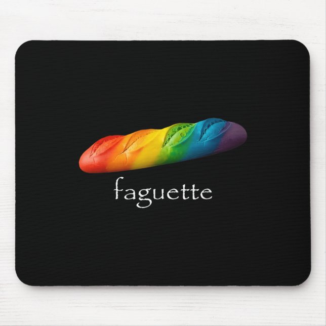 Rolig Baguette Regnbåge Faguette Lgbt Pride Month  Musmatta (Framsidan)