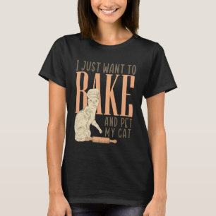 Rolig Bakande Katt Tårta Bröd Bagare Konditor Brea T Shirt