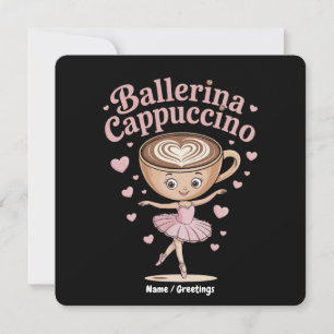 Rolig Ballerina Cappuccina Italiensk Hjärnröta Mem Inbjudningar