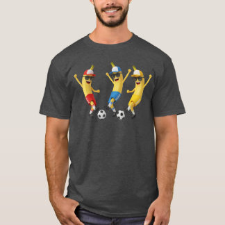 Rolig Banan Fotbollslag Konst Cool Tecknad Fotboll T Shirt