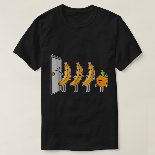 Rolig banan knock knock-design t shirt (Design framsida)