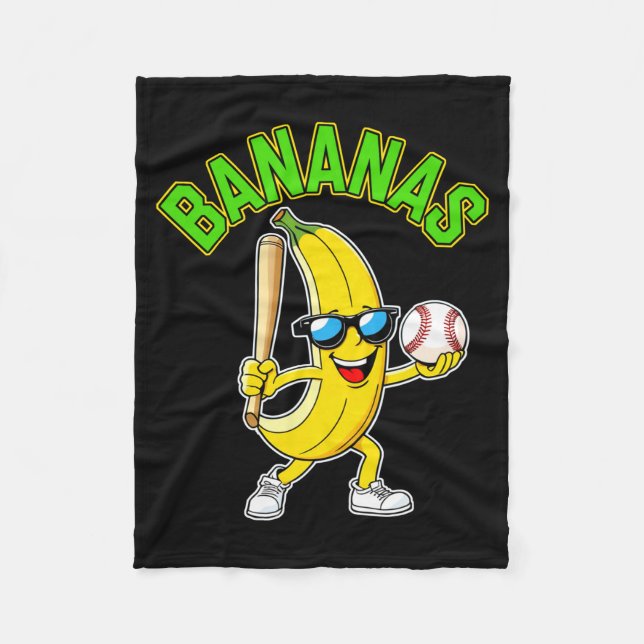 Rolig banan långärmad  fleecefilt (Framsidan)