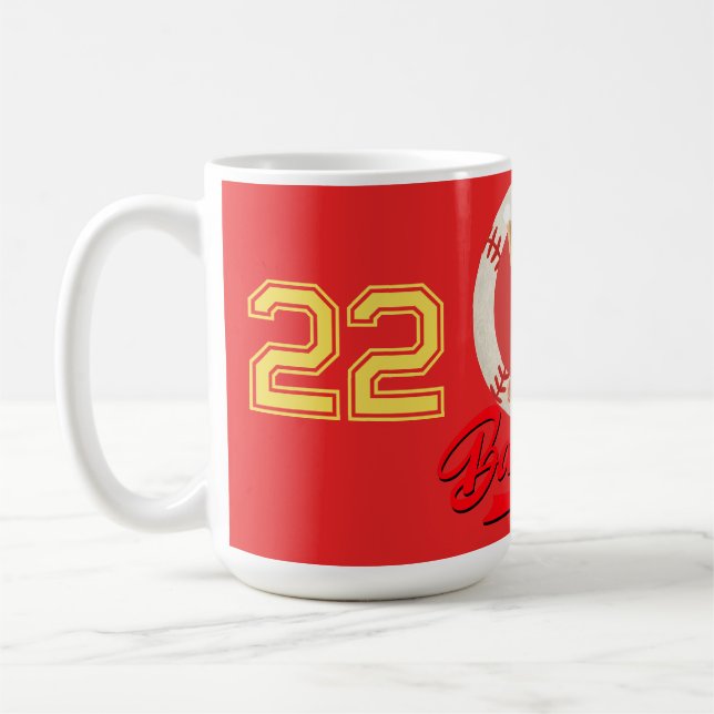 Rolig Banan Slagman Anpassad Baseball Grafik  Kaffemugg (Vänster)