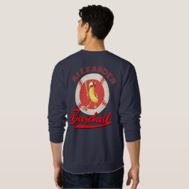 Rolig Banan Slagman Anpassad Baseball Grafik Lång Ärmad Tröja