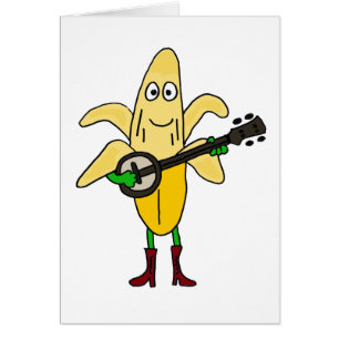 Rolig banan som CV leker Banjotecknaden Hälsningskort