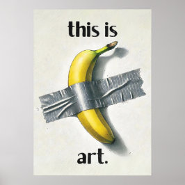 Rolig Banana Kanaltejp Meme Poster