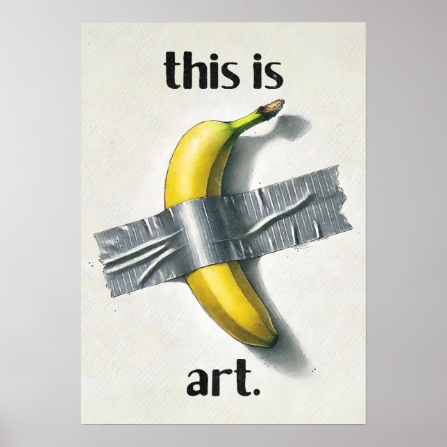 Rolig Banana Kanaltejp Meme Poster (Framsidan)